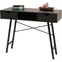 Mendler Table console HWC-E92, table de rangement table d'appoint, structure 3D 100x40cm noir