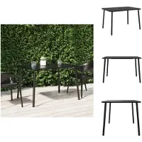 vidaXL Table de jardin anthracite 110x80x71 cm Acier - Tables de jardin