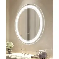 StarTech.com Miroir de salle de bain LED - miroir cosmétique avec 3 couleurs - montage mural - 60cm rond