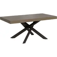 Itamoby Table Extensible 200/460X90 Cm Volantis Premium Gris Tourterelle Pieds Anthracite