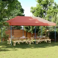 Prolenta Maison Exclusive - Tente de réception pliable Pop-Up, couleur terre cuite, 580 x 292 x 315 cm