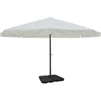 Prolenta Maison Exclusive - Parasol en aluminium avec pied portable, blanc