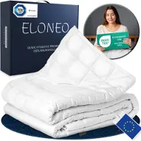 ELONEO Couverture de poids 135x200 cm avec 11 kg, Weighted Blanket en 100% coton, couverture de relaxation & couverture thérapeutique anti-stress