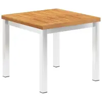 Syfax Table d'appoint de jardin 45x45x38 cm Bois d'acacia et inox