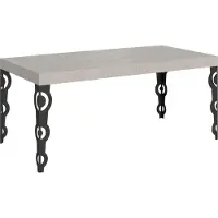 Itamoby Table Extensible En Cachemire Karamay 180/284X90 Cm Avec Pieds Anthracite