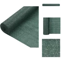 vidaXL Pare-soleil de clôture Vert 2x50 m HDPE 75 g/m² - Parasols & Protection solaire