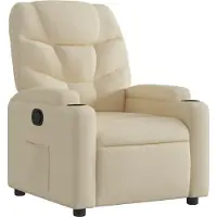Syfax Fauteuil inclinable en tissu crème
