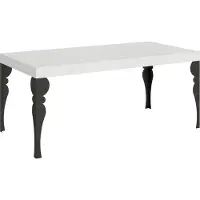 Itamoby Table Extensible 90X180/440 Cm Paxon Frêne Blanc Structure Anthracite