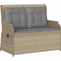 Syfax Banc de jardin Beige polyrotin