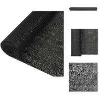 vidaXL Pare-soleil de clôture Noir 1,8x25 m HDPE 195 g/m² - Parasols & Protection solaire