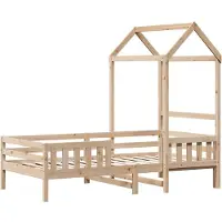 Syfax Cadre de lit avec toit sans matelas 100x200 cm
