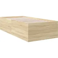 Syfax Cadre de lit sans matelas chêne sonoma 100x200 cm