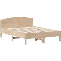 Syfax Cadre de lit sans matelas 135x190 cm bois de pin massif
