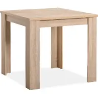 Homestyle4u Table à Manager Table Salle a Manger 80x80 cm Table de Cuisine en Bois Chêne