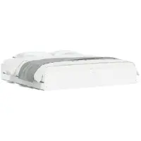 Syfax Cadre de lit avec tiroirs sans matelas blanc 160x200 cm