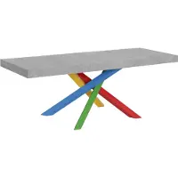 Itamoby Table Extensible 160/420X90 Cm Volantis Premium Pieds Ciment Multicolores 4/B