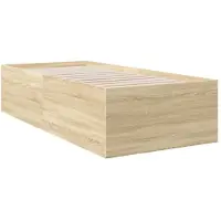 Syfax Cadre de lit sans matelas chêne sonoma 90x190 cm
