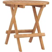 Syfax Table pliable de jardin 50x50x50 cm Bois de teck solide