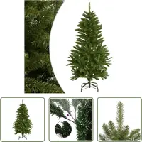 The Living Store Arbre de Noël artificiel pliable avec support Vert 150 cm