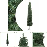 The Living Store Sapin de Noël élancé avec support 300 cm PVC
