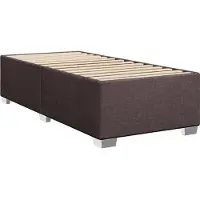 Syfax Cadre de lit sans matelas marron foncé 90x200 cm tissu
