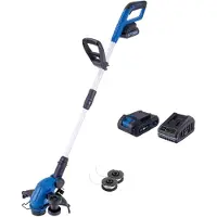 Scheppach Coupe-bordures sans fil C-LT300-X | Rotation à 90° | Télescopique | Fil de 1,6 mm | Largeur de coupe de 300 mm | 20 V | Avec 2 batteries 2 Ah + chargeur 2,4 A