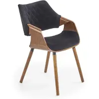 Halmar Chaise de salle à manger tapissée avec éléments en bois K-396