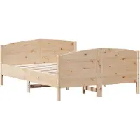 Syfax Cadre de lit sans matelas 120x200 cm bois de pin massif