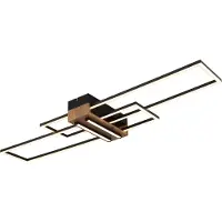 Globo Lighting Plafonnier métal noir mat, LED