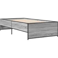 Syfax Cadre de lit sans matelas sonoma gris 90x190 cm