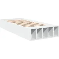 Syfax Cadre de lit sans matelas blanc 100x200 cm