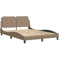 Syfax Cadre de lit sans matelas Zadar cappuccino 140x200 cm similicuir
