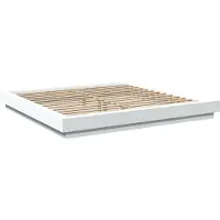 Syfax Cadre de lit sans matelas blanc 180x200 cm