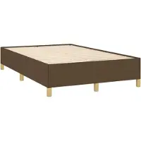 Syfax Cadre de lit sans matelas marron foncé 120x190 cm tissu