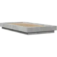 Syfax Cadre de lit sans matelas gris béton 90x200 cm