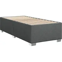 Syfax Cadre de lit sans matelas gris foncé 90x190 cm tissu