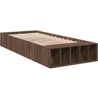 Syfax Cadre de lit sans matelas chêne marron 90x190 cm
