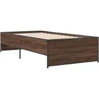 Syfax Cadre de lit sans matelas chêne marron 90x200 cm