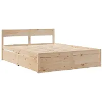 Syfax Cadre de lit sans matelas 140x200 cm bois massif de pin