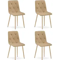 Leobert Chaise LIBRA - matériau brun/pieds en bois x 4