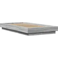 Syfax Cadre de lit sans matelas sonoma gris 90x190 cm