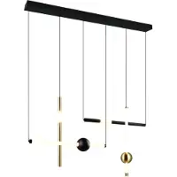 TRIO -Leuchten Lampe à suspendre MELITA LHT 110x150x10 cm noir Lampe à suspendre