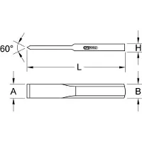 Ks Tools 162.0421 ciseau à métaux Ciseau à froid