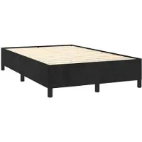 Syfax Cadre de lit sans matelas noir 120x190 cm velours