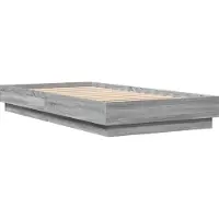 Syfax Cadre de lit sans matelas sonoma gris 90x190 cm