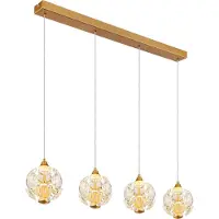 Globo Lighting Lampe suspendue à 4 lumières Virina Or