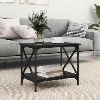 Prolenta Maison Exclusive - Table d'appoint aspect chêne noir 55 x 38 x 45 cm