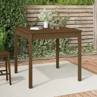 Prolenta Maison Exclusive - Table de jardin brun miel 82,5x82,5x76 cm Bois massif Pin