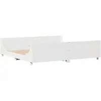 Syfax Cadre de lit sans matelas blanc 180x200 cm bois massif de pin