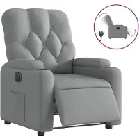 Sonstiges Fauteuil inclinable électrique Gris clair Tissu
